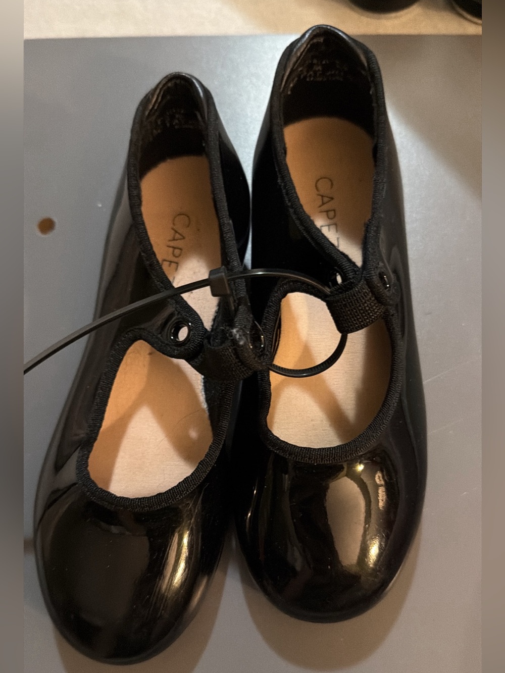 Capezio Girls Black Patent Mary Jane Tap 11.5